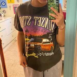 Grey pacsun graphic tee shirt